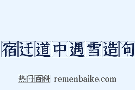 宿迁道中遇雪造句是什么意思的图片